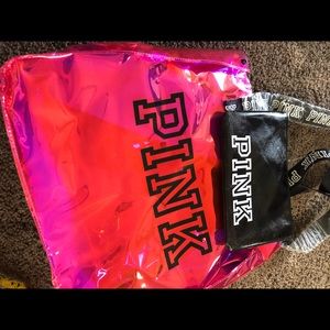 Victoria secret pink holographic bag